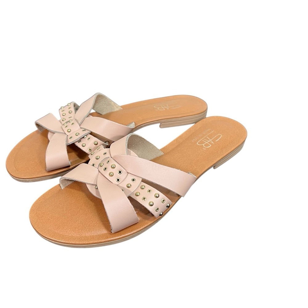SAB Women Shoes Sandals Beige‎ Slide Wedge Size 6.5